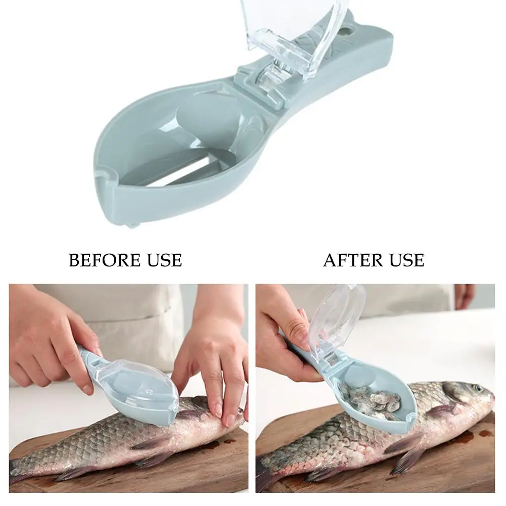 1pc Fish Scale Scraper Skin Brush Easy Clean&Remove Seafood Kitchen Peeler Tools Scraping Graters Knife Scales Scraping Pee W1M4