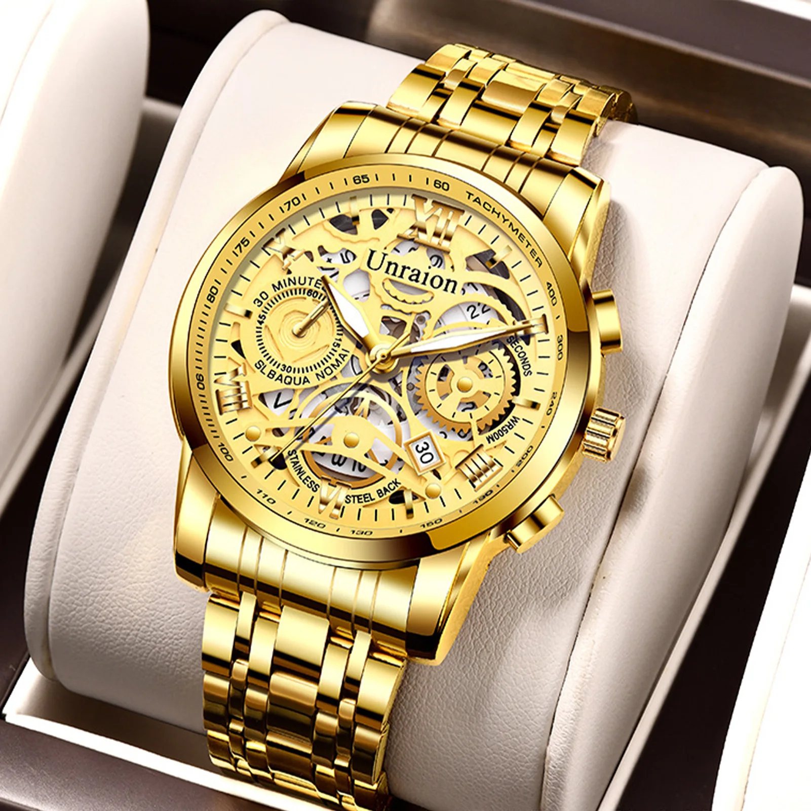 Watches For Men Luxury Automatic Mechanical Waterproof Wristwatches Mechanical Wrist Watch With Hollow Design For Wedding Gift