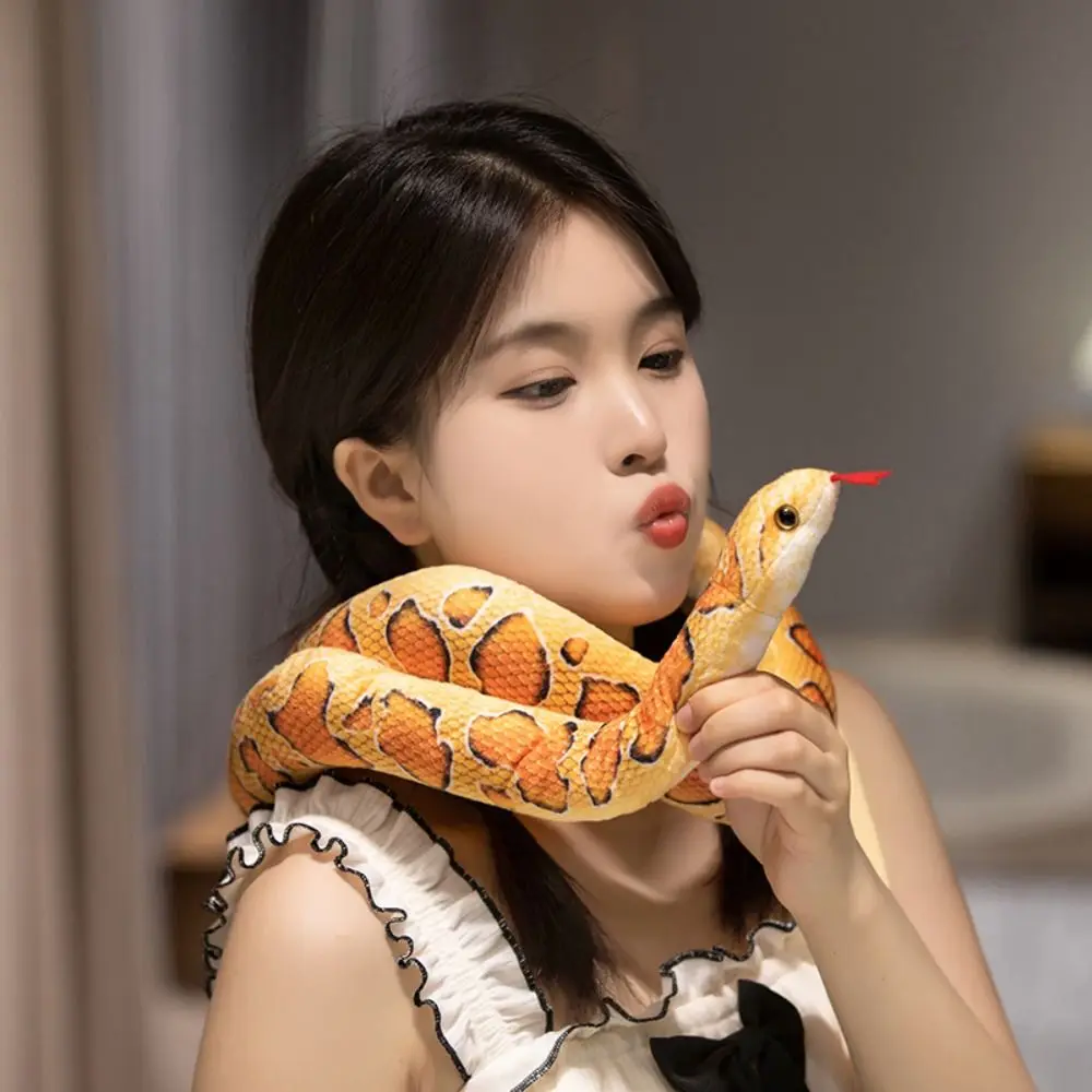 Realistic Boa Snake Plush Doll Long Pattern Black And White Simulation Snakes Plushie Reptile 100/150cm Snake Stuffed Toy