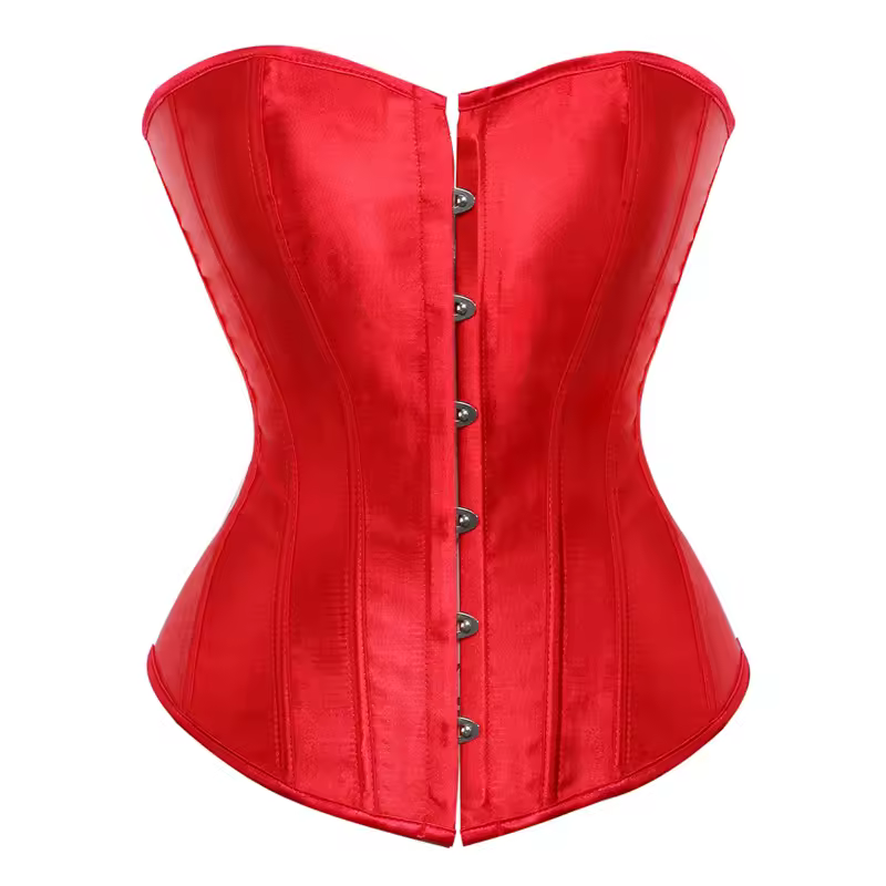 Caudatus Black Corset Top Plus Size Bustiers Overbust Satin Sexy Costume Corselet Brocade Vintage Style Bridal Korsett Women - Image 7
