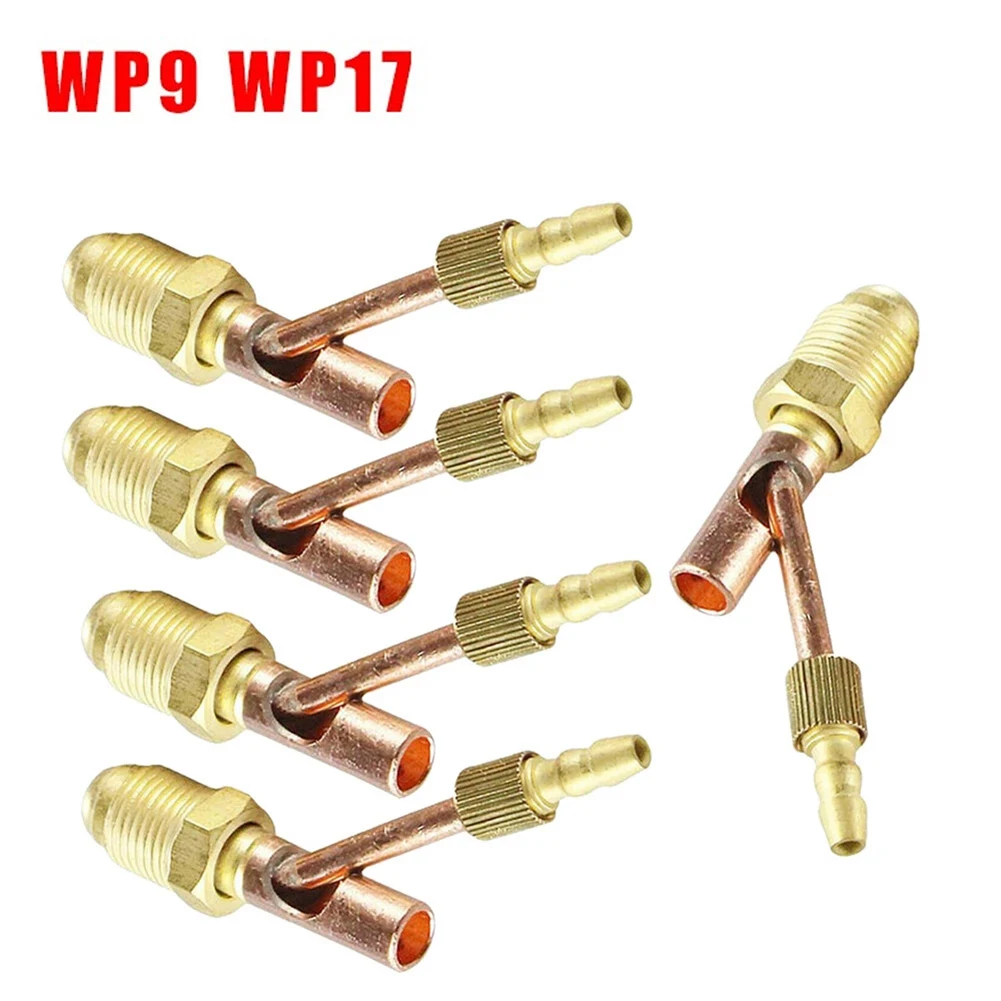 5pcs TIG Torch Male Connector for WP9 WP17 WP26 Water Cooled Welding Torch Copper Gas and Power Separate Fitting