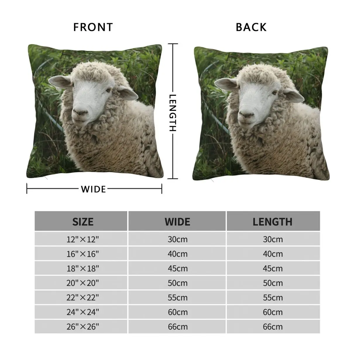 Sheep In A Pasture Square Pillowcase Polyester Linen Velvet Creative Zip Decor Sofa Cushion Cover Wholesale 45x45