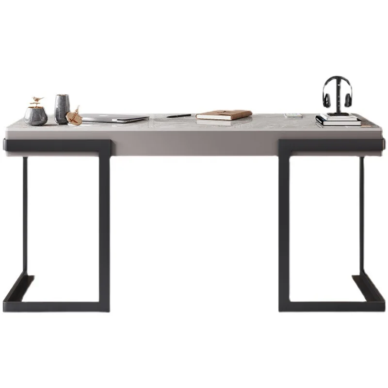

Italian minimalist rock slab d esk study light luxury computer desk modern simple home writing de sk writing des k