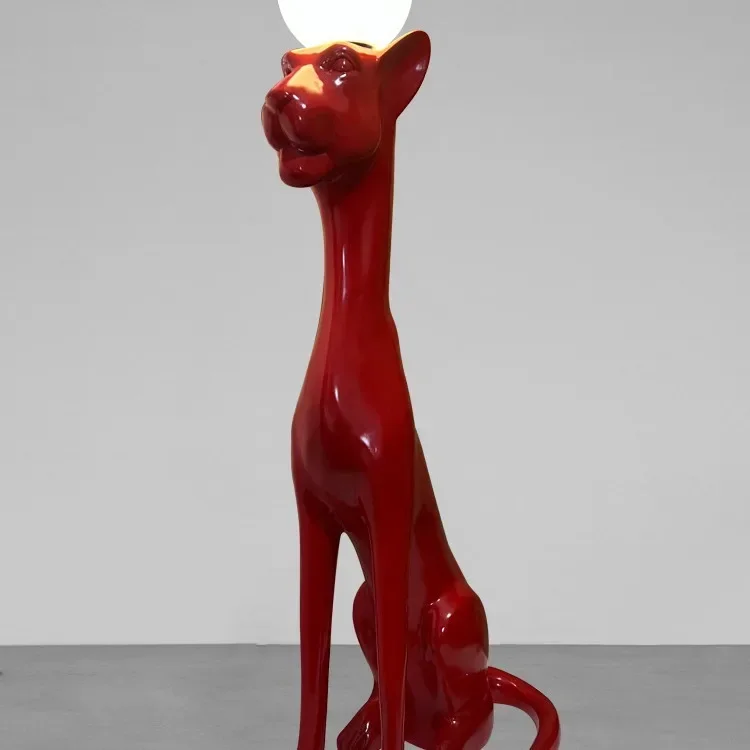 New Creative Animal Carving Living Room Artwork Animal Floor Lamp