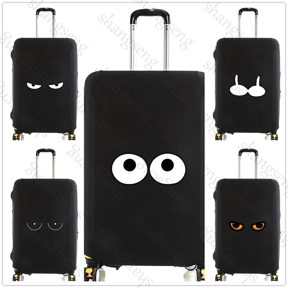 grappige oog handafdruk Reisbagagehoes Elastische koffer Trolley Protector Cover stofkap Koffer voor 18-32" bagage