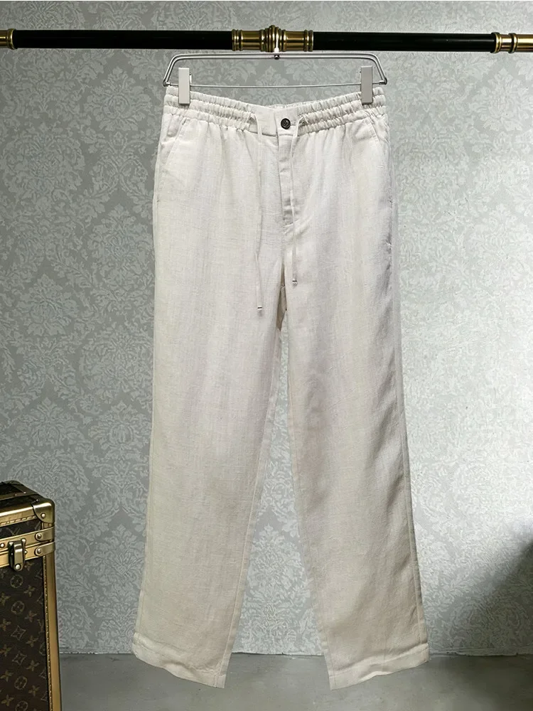 

Italy BC cotton linen breathable solid color old money wind straight casual pants 26SS
