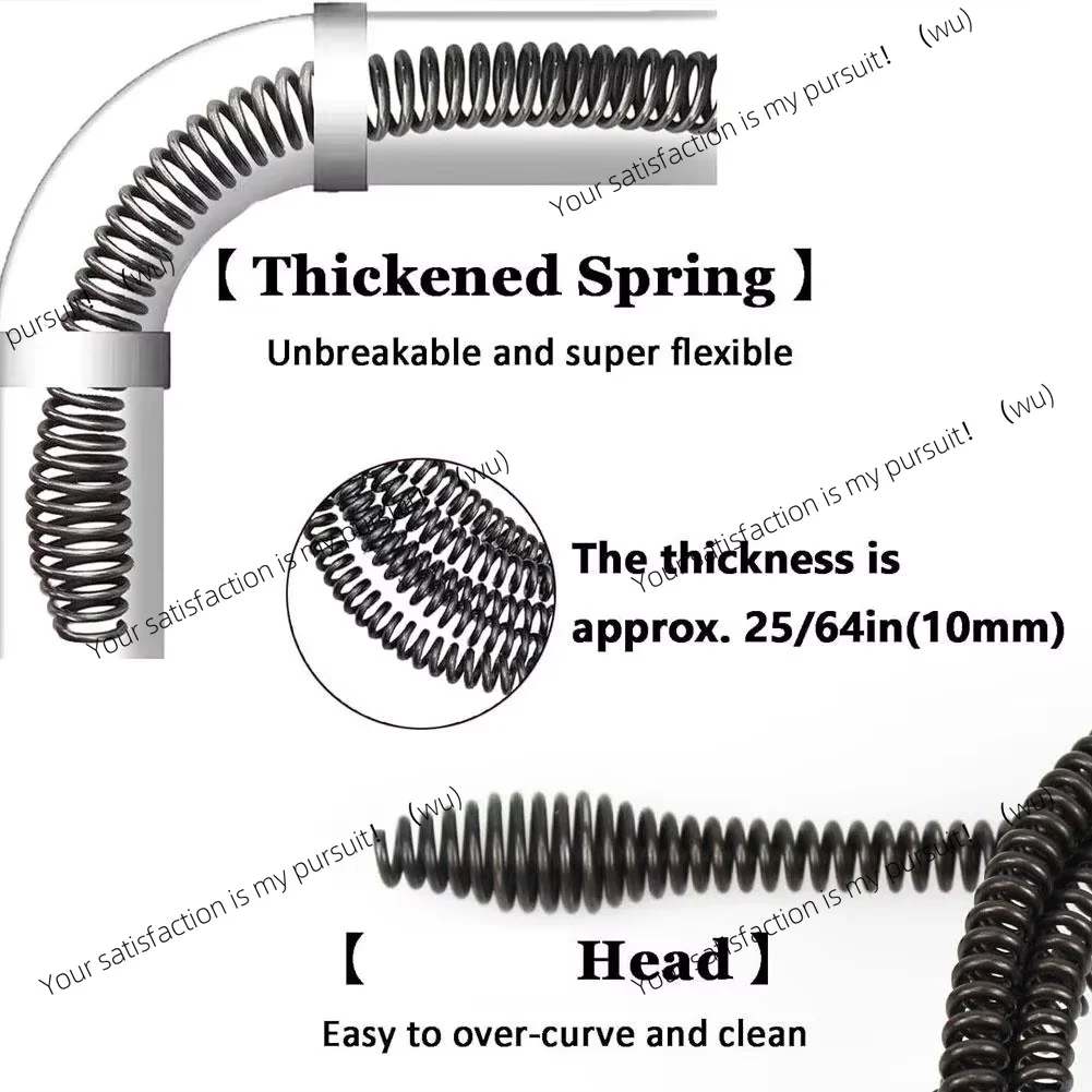 for 1-5 Meter Spring Pipe Sewer Unblocker Pipe Dredging Tool Sewer Sink Basin Pipeline Clogged Remover Cleaning Tool