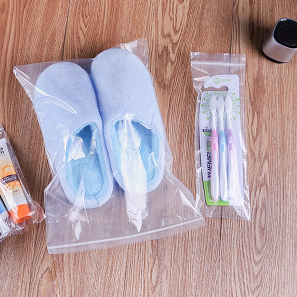 

100Pcs Clear Sealed Food Storage Bag Premium Pe Self-Sealing Pouch Resealable for Market Shop Cafe Candy Coffee Beans Nuts