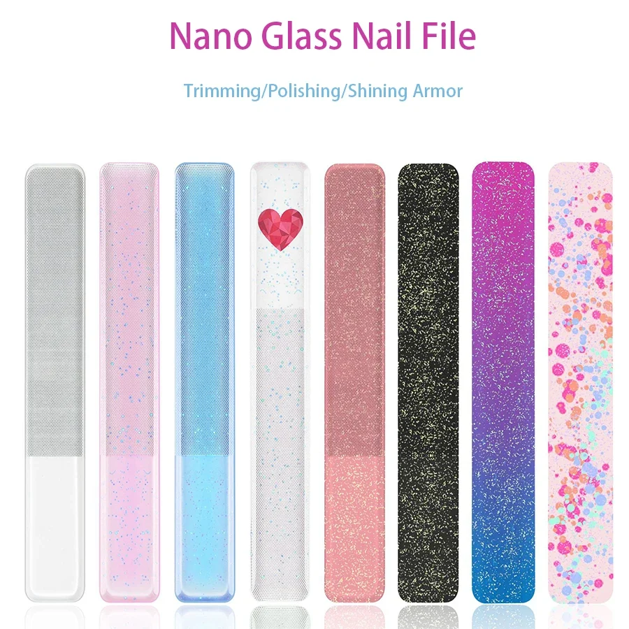 Nano Glass Nail Files Professional Polishing Manicure Art Tool Washable Make Nails Brighten Easily Like Nail Polish Accessories