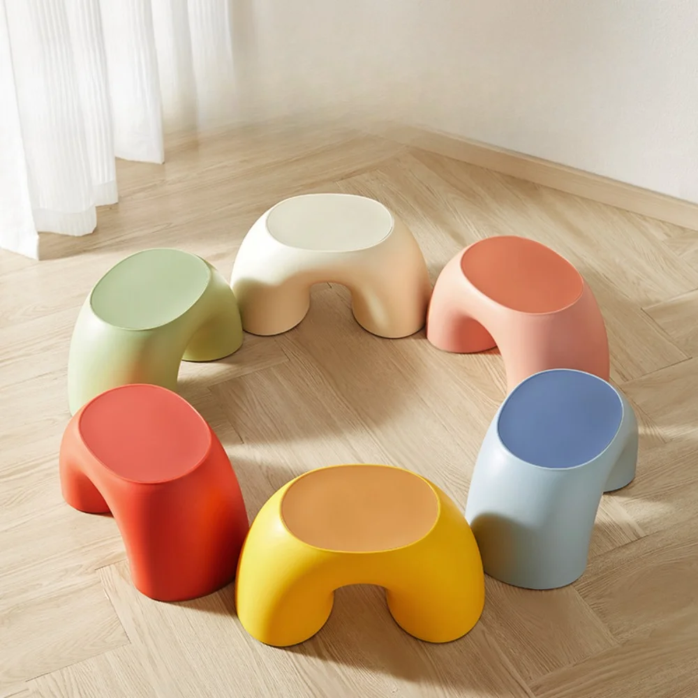 Creative Rainbow Stool Simple Ring Small Bench Home Rounded Comfortable Stool Durable Non-slip Shoe Changing Stool Ins