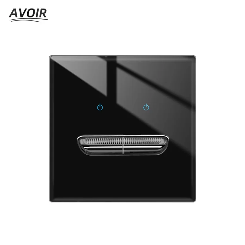 

Avoir Wall Light Switch 1 2 3 4 Gang 2Way Piano Key Reset Switch Push Button On Off Switches Glass Panel With Led Indicator 16A