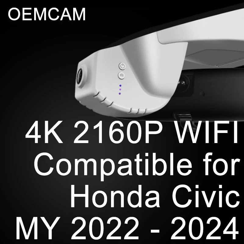 داش كام 4K واي فاي كاميرا مزدوجة أمامية وخلفية داش كام OEM التوصيل اللعب لهوندا سيفيك 11th الجنرال ل أكورا إنتيجرا 2024 2023 2022