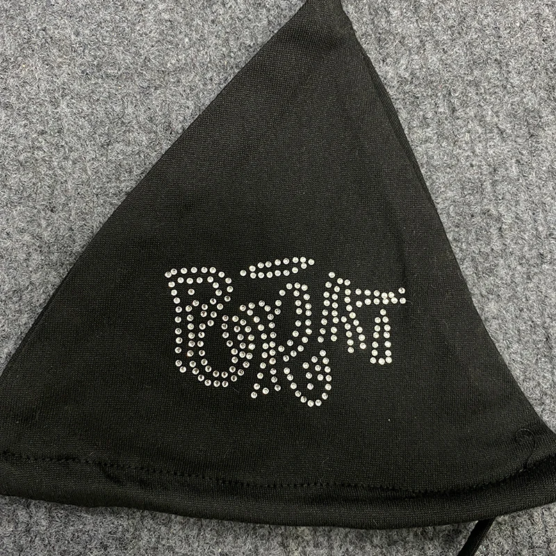 ملابس سباحة للعطلات على شاطئ البحر من American Beach Retro، حزام متباين الألوان، نمط حروف من حجر الراين، قطعتين