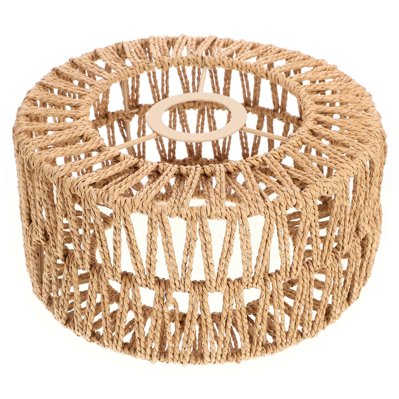 

Straw Rope Lamp Cover Rustic Woven Design Lightweight No Dazzling For Ceiling Pendant Hotel Dorm Lighting Supply
