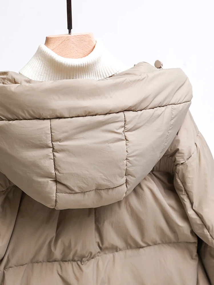 Imagem -06 - Sedutmo-cabolsa de Pato Grosso Quente para Mulheres Moda Extragrande Jaqueta Acolchoada Puffer Parka Curta com Capuz Ed1895 Inverno