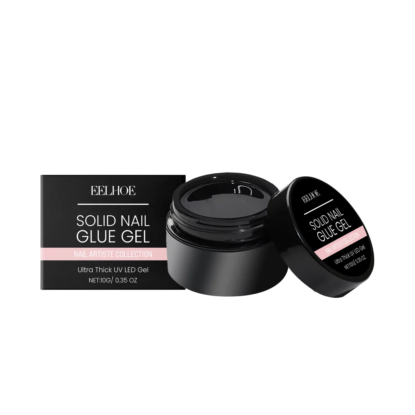

Solid Nail Glue Gel - Professional UV/LED Gel for Strong Nail Extensions & Repairs - 10g/0.35oz - Nail Artiste Collection
