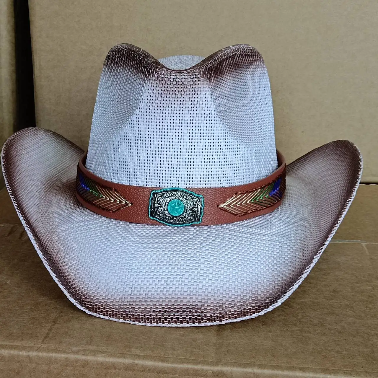 Cowboy Hat Shapeable  New Bull Head Accessories Western  hat  Unisex Cowboy Hat  straw sombrero vaquero
