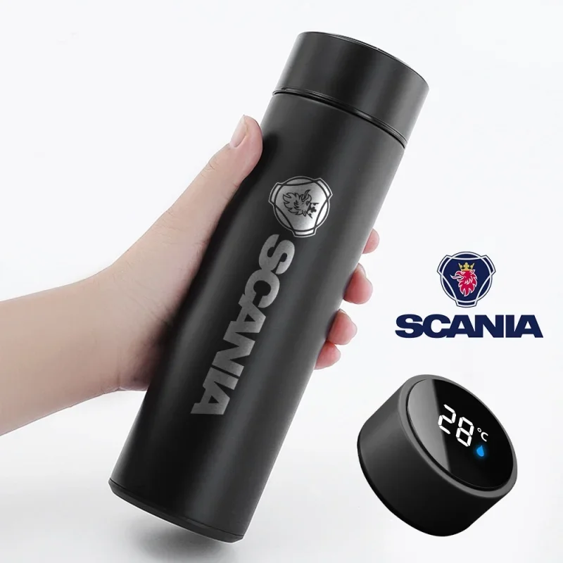 Display Water Bottle Travel Sport Cup For Scania K250 K280 K310 K320 K490 SERIE G P S SerieX Turbo 500ML Intelligent Thermos