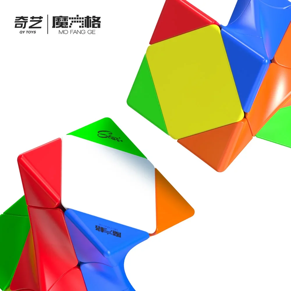 [CubeFun]QiYi Twisty Skewb Magic Speed Cube Strange-Shape Stickerless Professional Puzzle Fidget Game Toys Kids Gifts