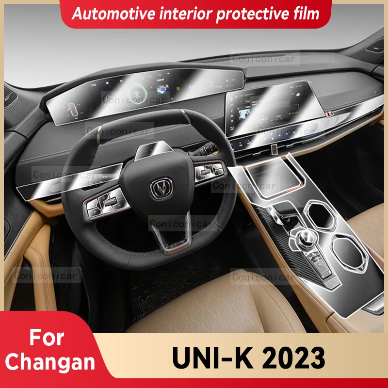 

Для CHANGAN UNI-K UNIK 2023 Защитная пленка для экрана автомобильного интерьера центральной консоли пленка для ремонта от царапин наклейка аксессуары