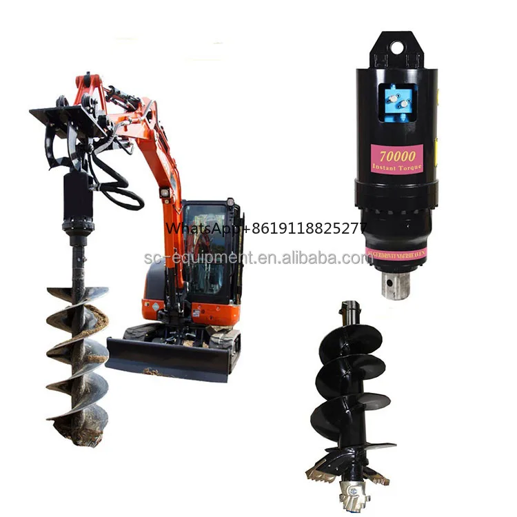 Excavator hydraulic auger drilling machine small auger drilling machine for sale