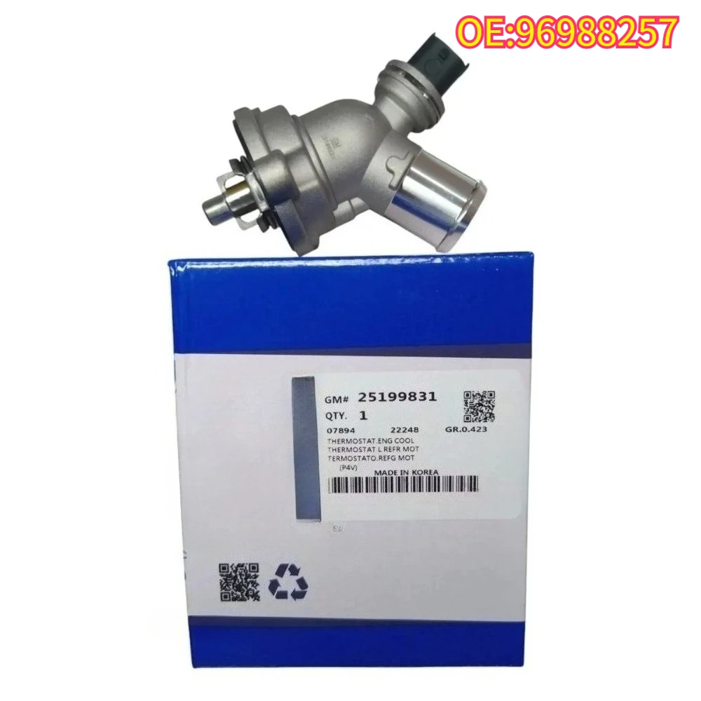 

High quality New For 1/5Pcs 96988257 Original Engine Coolant Thermostat Assembly Chevrolet Spark M300 1.2L 2013-2015