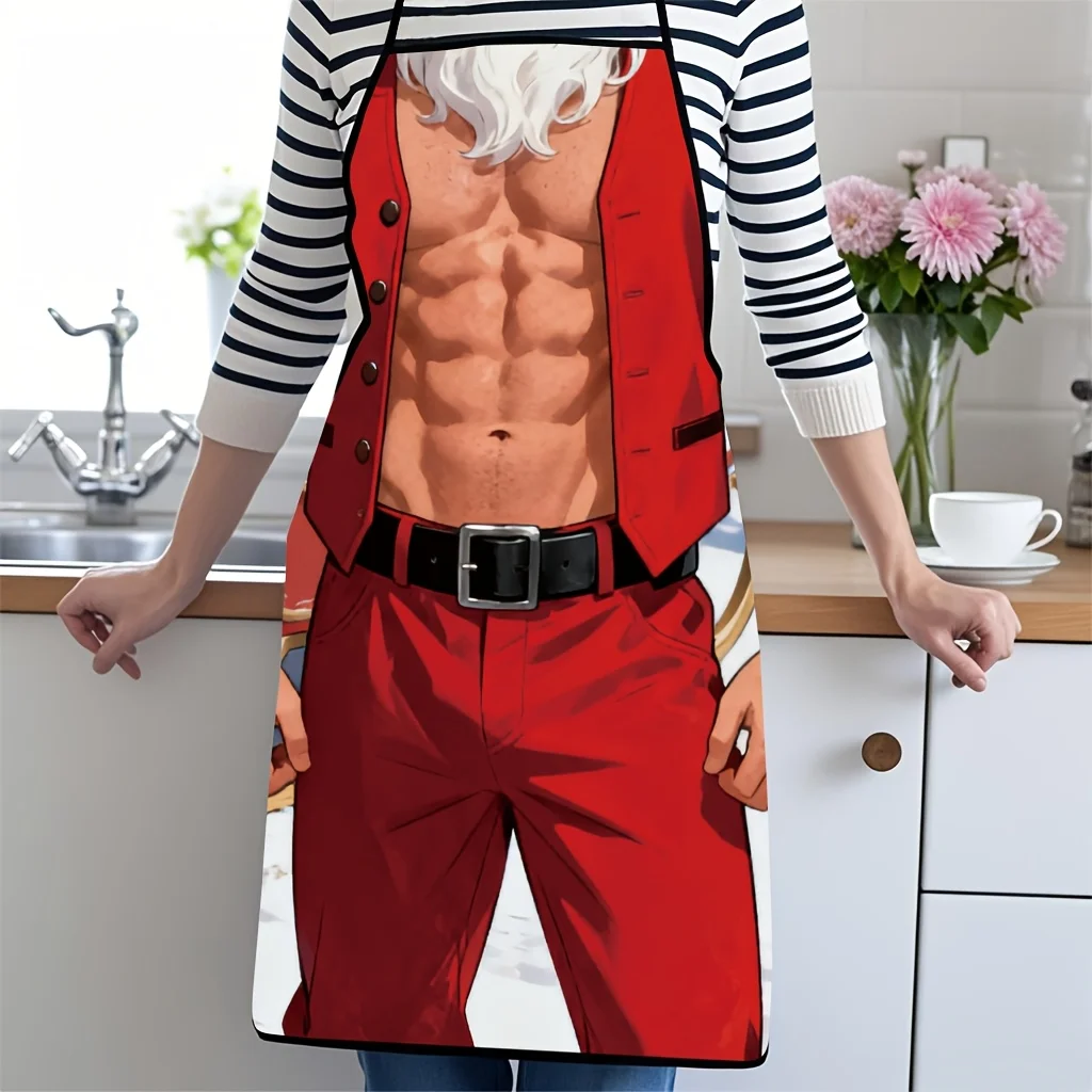 Funny Chef Apron Costume Set for Cosplay Halloween Party BBQ Grill Master Outfit