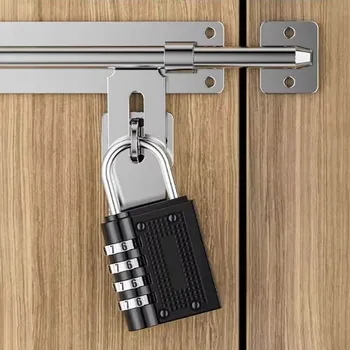 4-stelliges Zahlenschloss aus Zinklegierung, Vorhängeschloss, Gepäck, Diebstahlschutz, wetterfest, Sicherheit, Outdoor, Fitnessstudio, sicheres Code durch Schloss, Schwarz