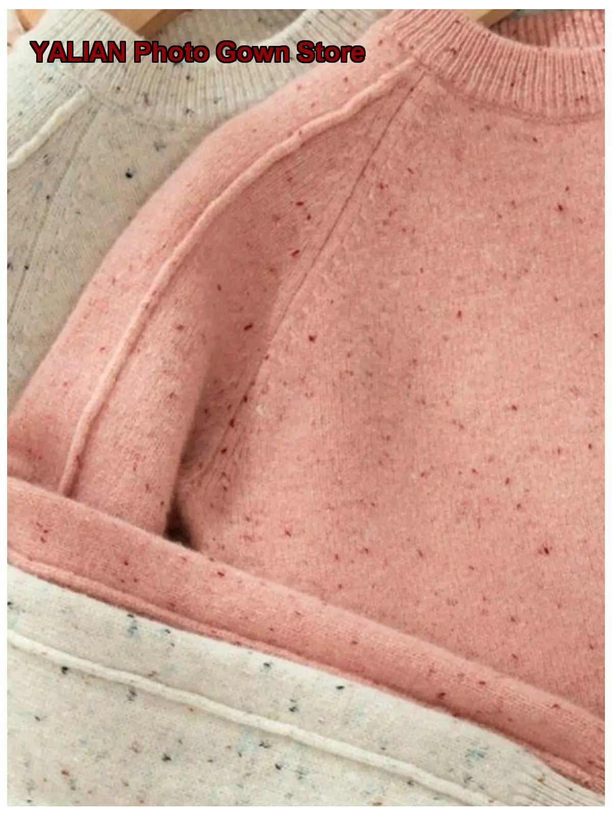 Kids Pullover Sweater Boys Girls Autumn Winter Loose Knit Top Thickened Solid Color Older Kids