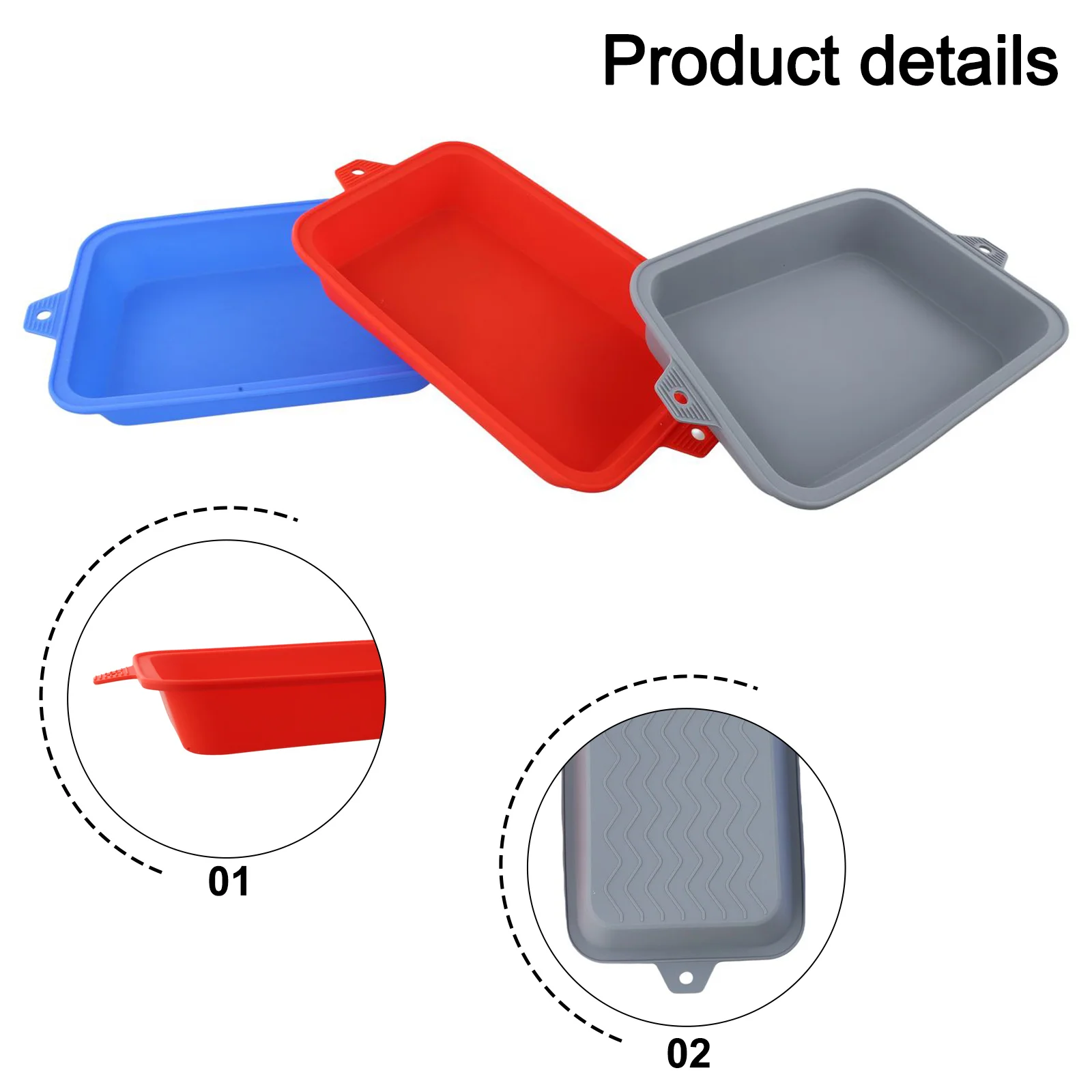 Barbecue Accessories Silicone Drip Pan Lightweight Design Long Lasting Use Perfect For Grilling Barbecue Blue Outdoor Grilling