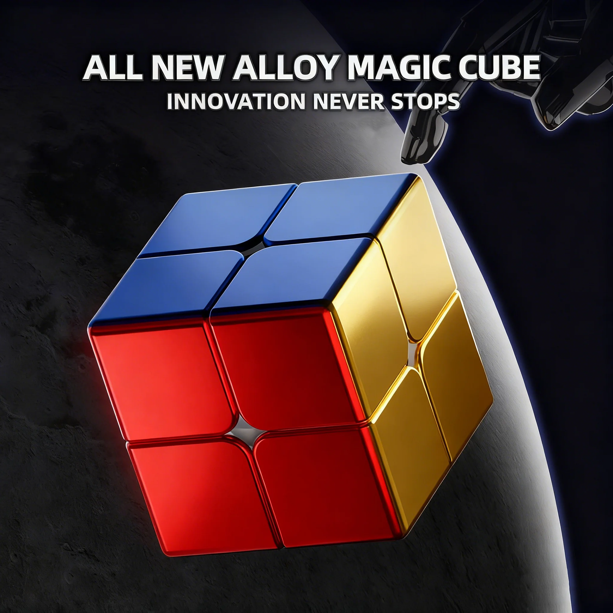 SENGSO Metal Speed 2x2 3x3 Alloy phantom colour Stickerless magnetic Magic Cube professional Competition kid educational toys