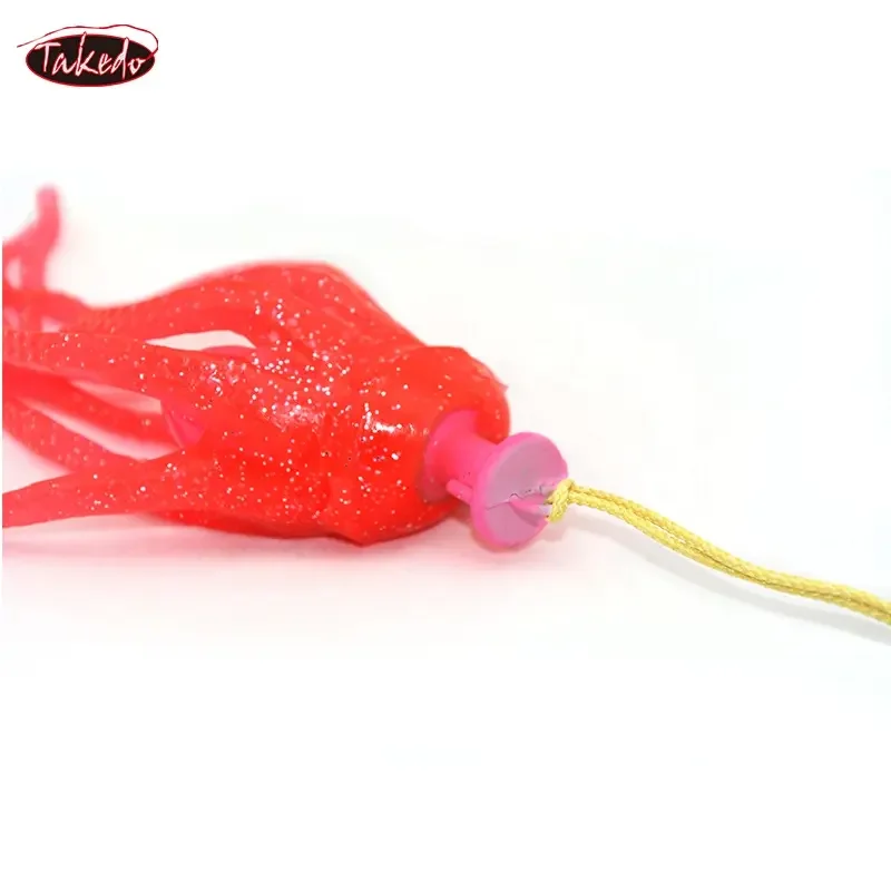 TAKEDO LG01 TPR Material 150G - 450G Squid Skirt Octopus Lure With Assist Hook Metal Jig Head Trolling Lures Boat For Tuna Shark
