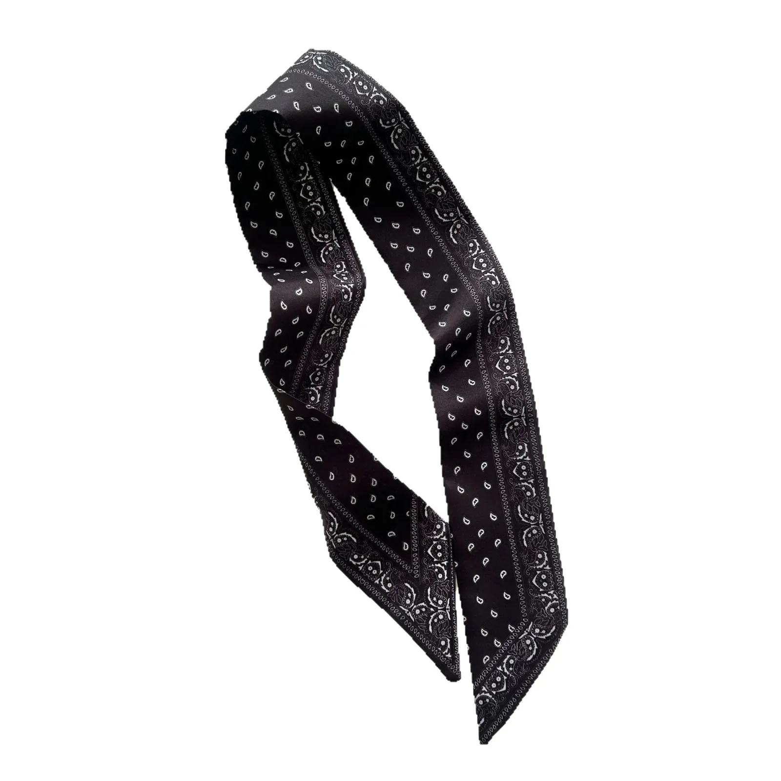 وشاح أنيق ومتعدد الاستخدامات بطباعة الكاجو، نحيف وطويل، متعدد الاستخدامات للرقبة ووشاح، ربطة شعر متعددة الوظائف