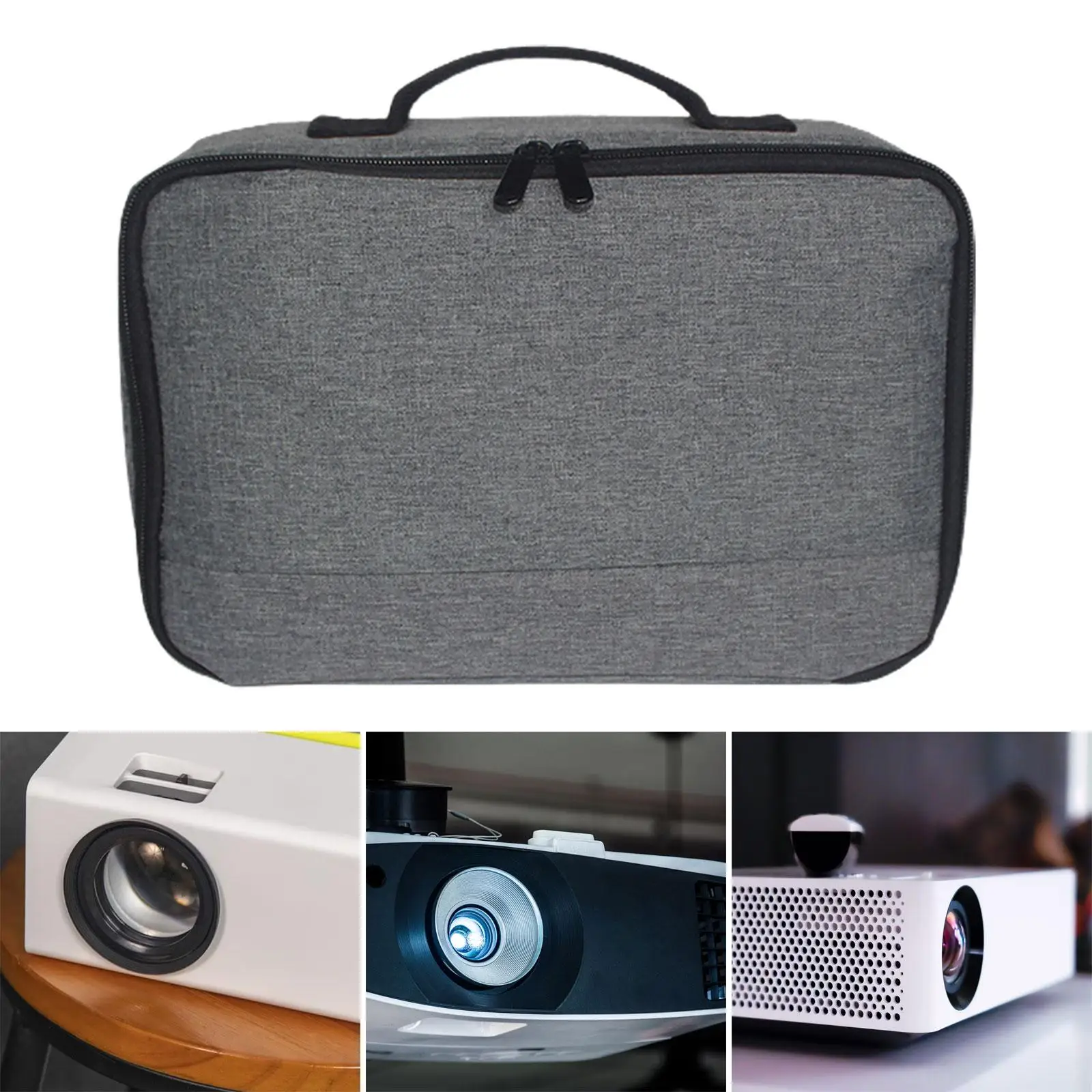 Portable Projector Storage Bag Carry Case Convenient Oxford Cloth Shockproof Printer Storage Bag Protection Bag for Household