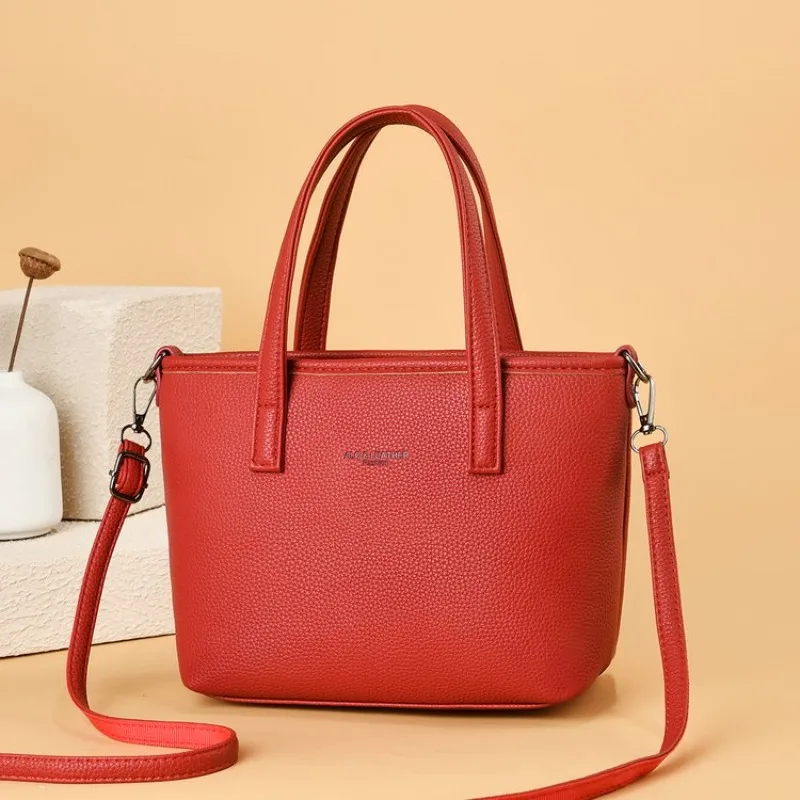 

Diaper Bag Trendy Solid Color Leather Handbag Ladies Commuter Satchel Best Superstar Show Elegant Shoulder Bag