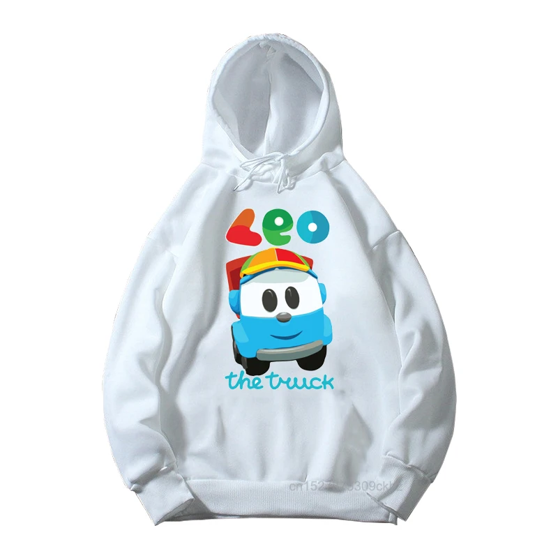 Kawaii Kids Hoodie Funny Leo The Truck Tv Show Cartoon Print Boy Clothes Cute Girls Tops Fashion Children Clothing Coat