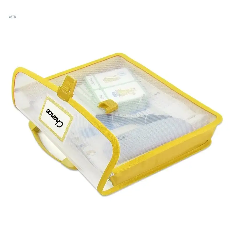 Handheld Document Bag File Bag with Clear Label Window Handheld Book Bag Dropship
