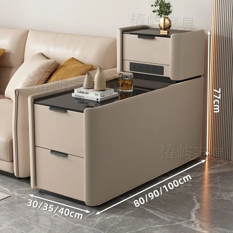 

Light luxury sofa side few living room solid wood home multi-functional side cabinet small ultra-thin crevice cabinet simple