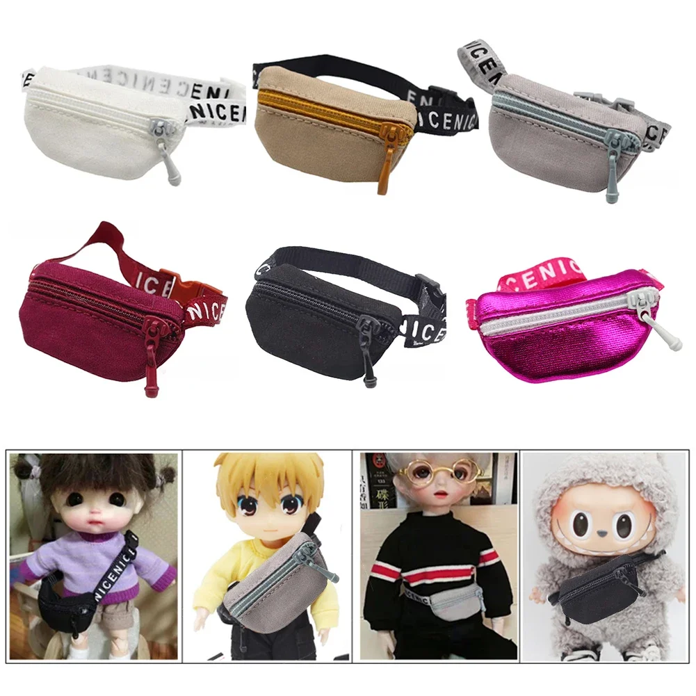 

Retro Fashion Doll Bag for 15-17cm Labubu BJD Plush Doll & 1/12 BJD PU Crossbody Bag Doll Decoration Accessories