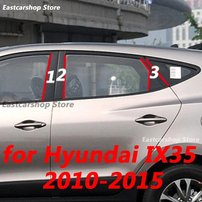 

For Hyundai IX35 2010 2011 2012 2013 2014 2015 Car Middle Window B C Center Pillar Sticker PC Decorative Central Frame Strip