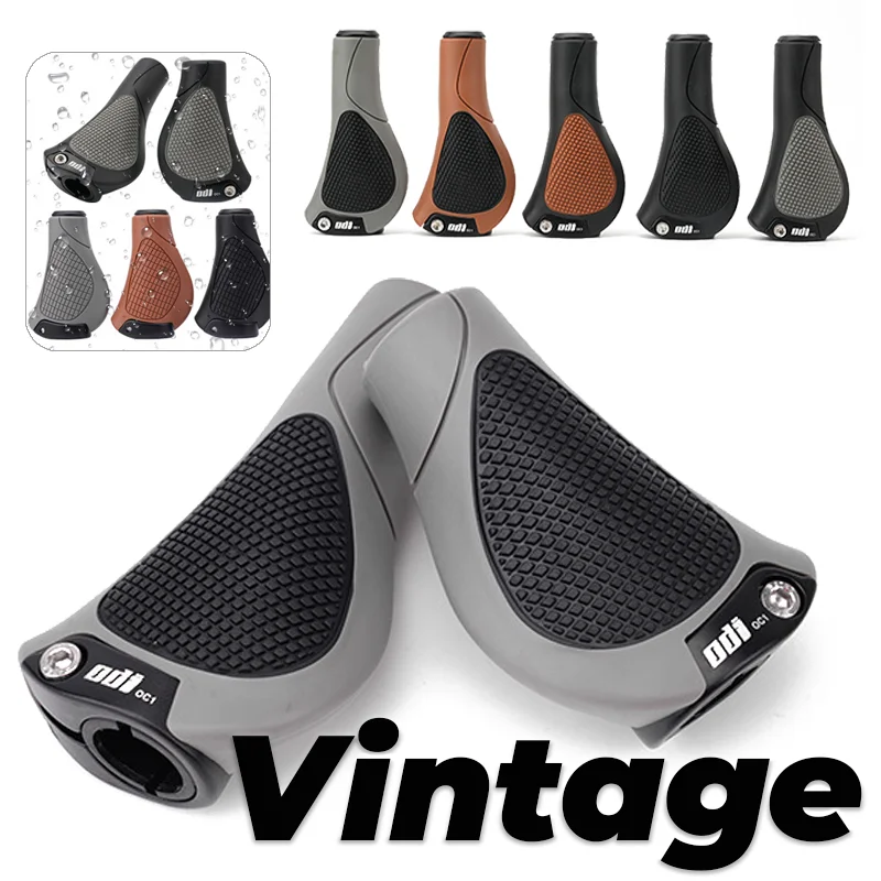 

Odi Vintage Bicycle Grips Black Mtb Grips Brown Ergonomic Bike Grips Long Short Rubber Handlebar Handle Grip 22mm For Road Bike