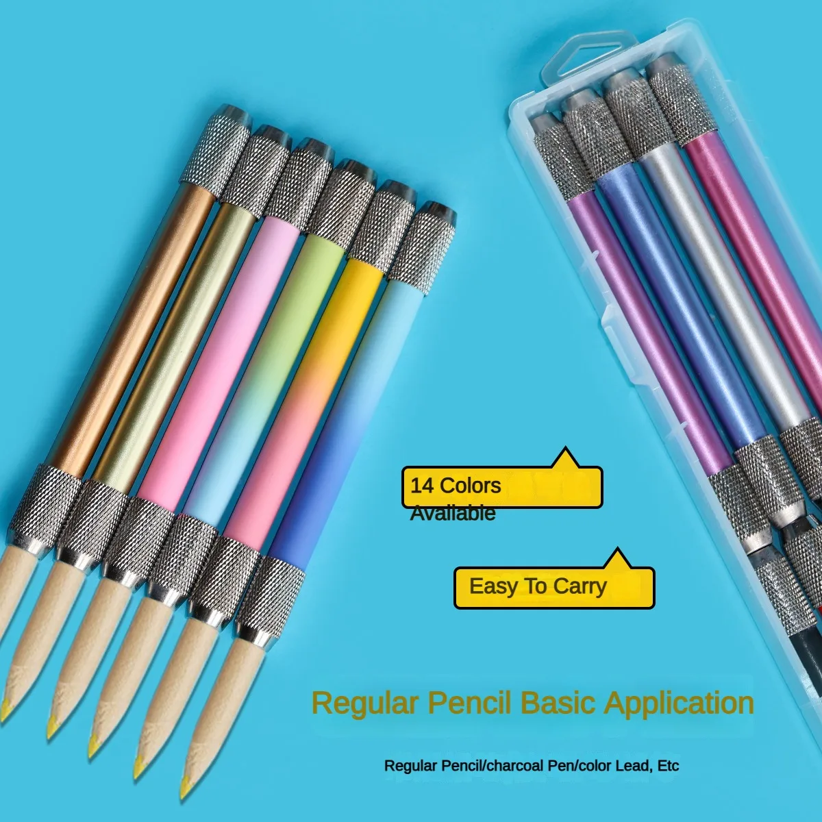 

Metal Pencil Extender Drawing Pencil Sleeve Lengthener Pencil Connector Aluminum Rod Lengthening Tool Stationery School Supplies