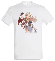 Dragon Comic Girl T-Shirt Game Of Symbol Daenerys Dany Thrones Dragons Cartoon