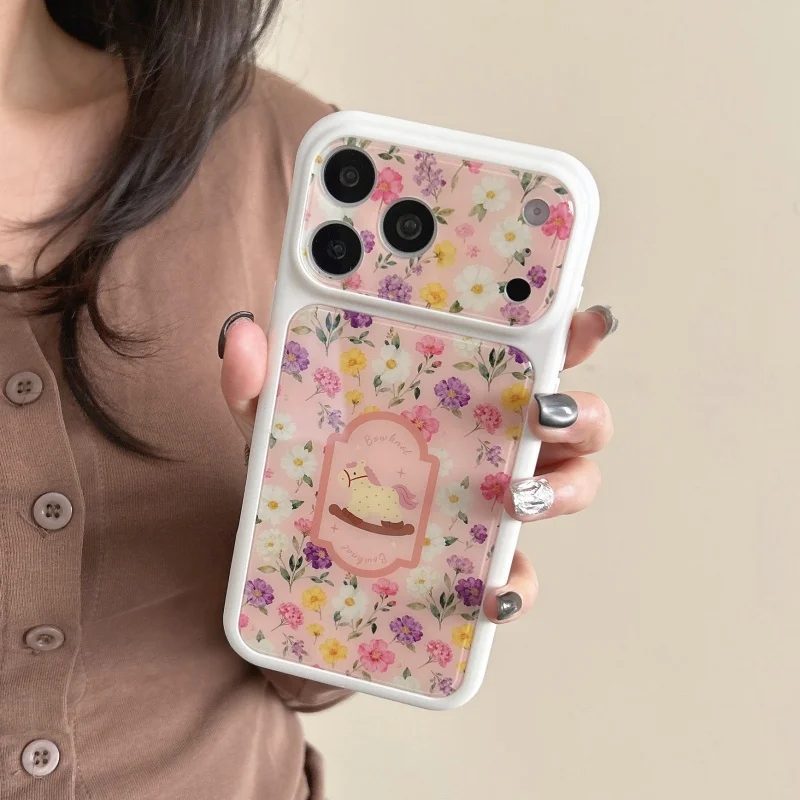 

Fashion Spring Flower Phone Case For Apple iPhone 17 Pro 16 15 Pro Max Back Cover Acrylic Protective Cases For iPhone 16 Pro Fun