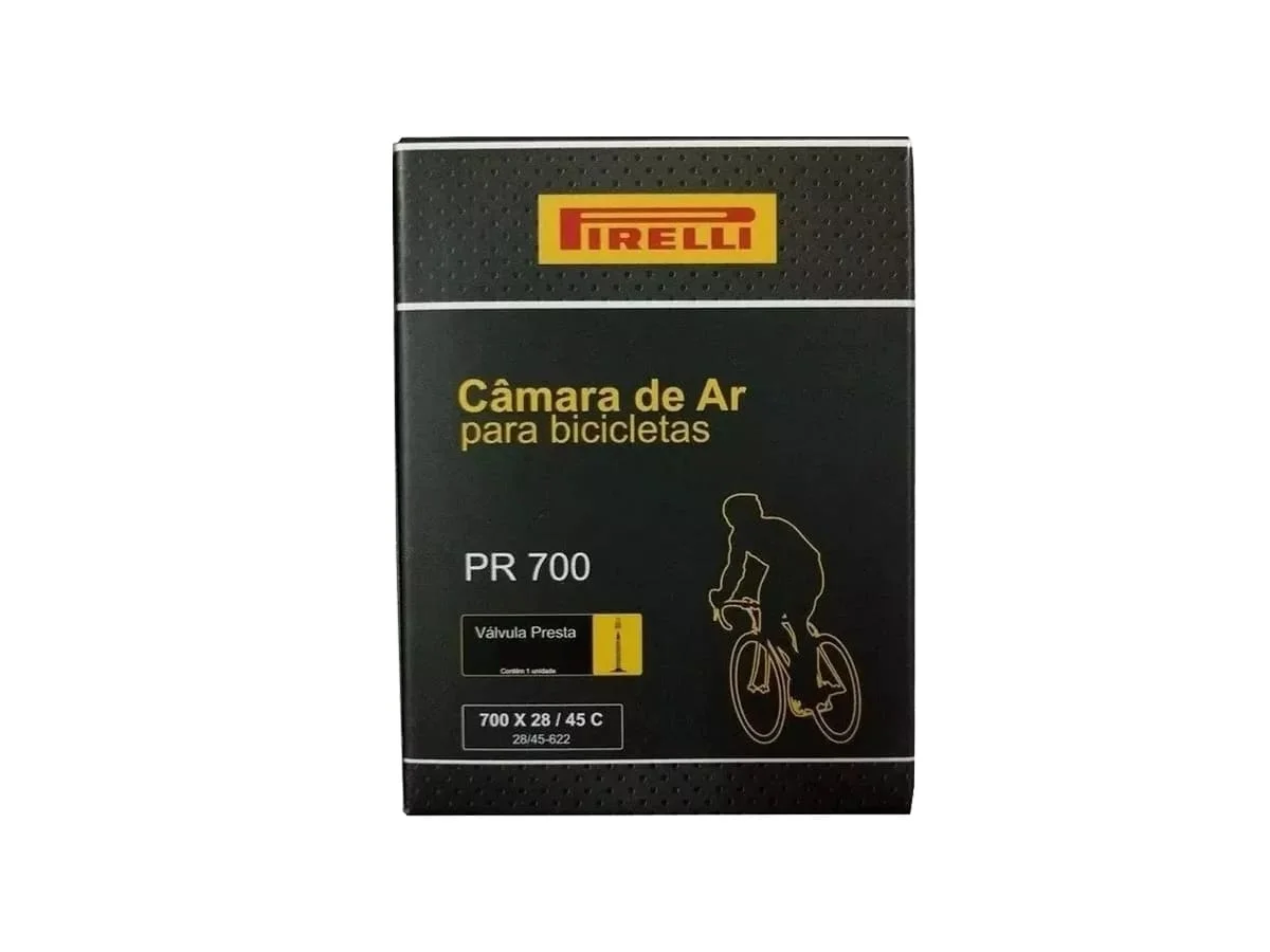 Câmara de Ar Bicicleta 700x28/45C Pirelli Válvula Presta 48mm Speed