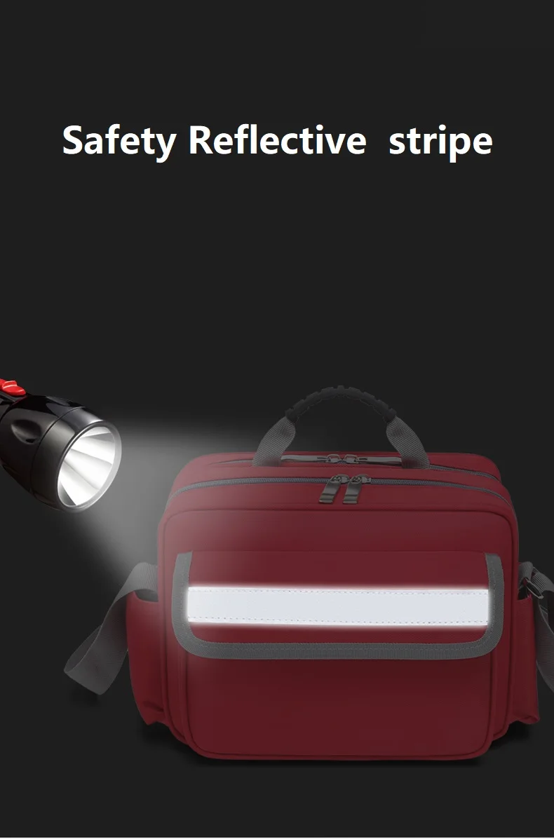 Tragbare persönliche medizinische Tasche Erste-Hilfe-Tasche Reise medizinische Umhängetasche funktionale Multi-Pocket-Auto Notfall-Rettungs-Sicherheits tasche