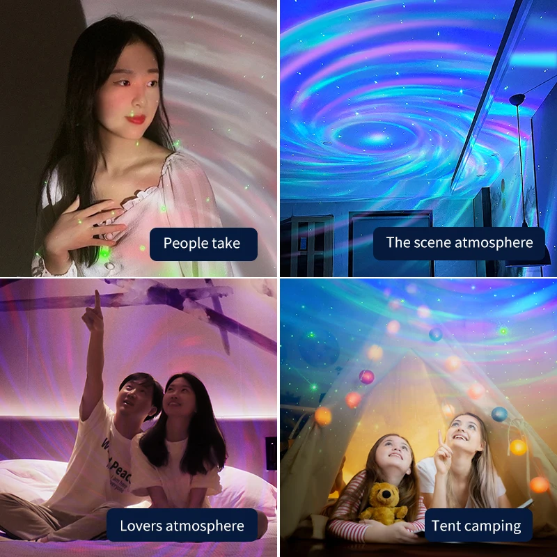 Magic Box Starry Sky Galaxy Projector Star Night Lights Remote+ Speaker Projection Lamp Home Bedroom Kids Nightligh