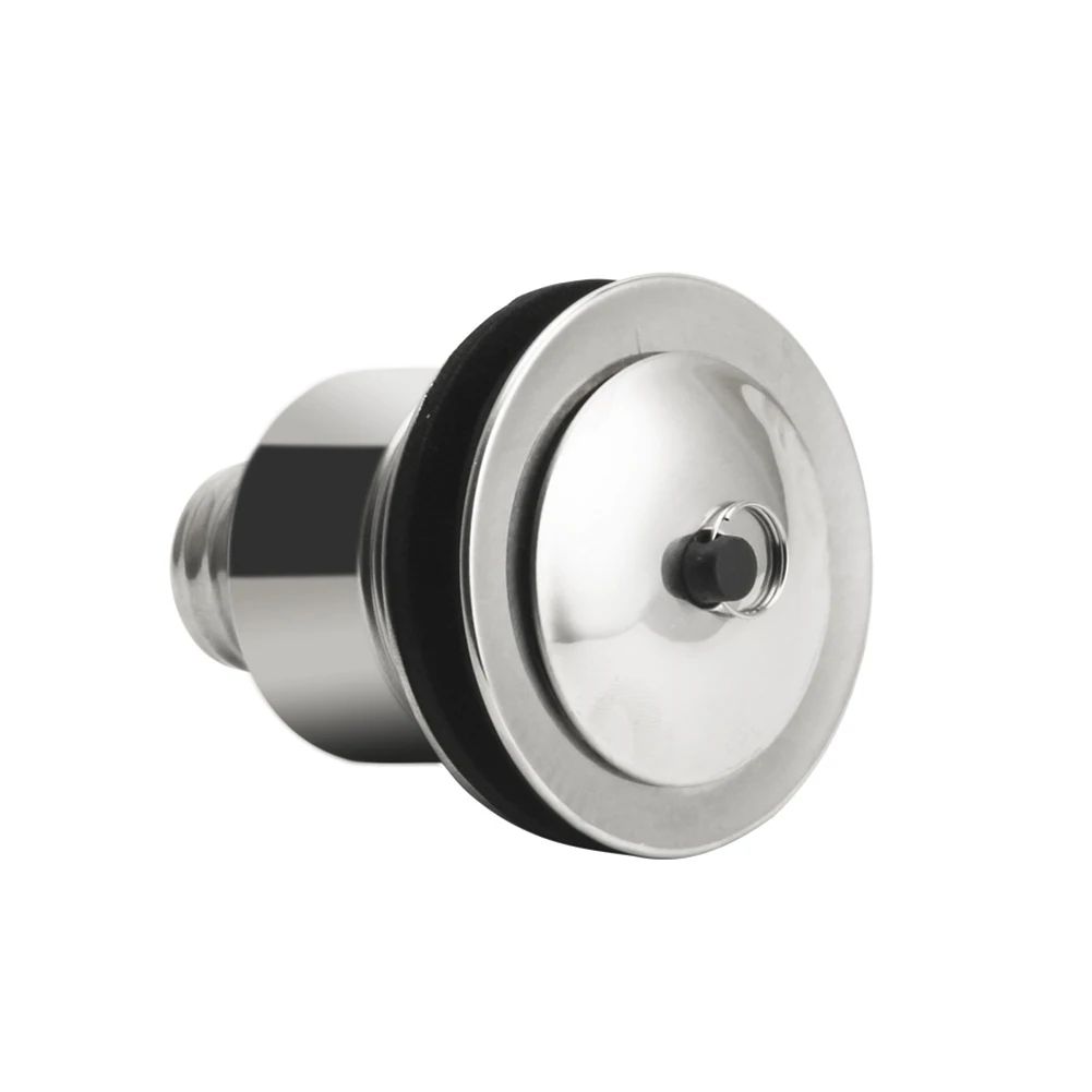 Stainless Steel Sink Drain Filter for Mop Sink Basin and Laundry Sink Featuring Round Handle and Seamless Construction