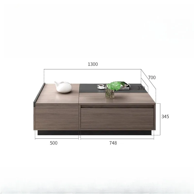 Exterior European Coffee Table Black Minimalist Nordic Luxury Center Table Storage Nesting Mesa De Centro Sala Home Furniture