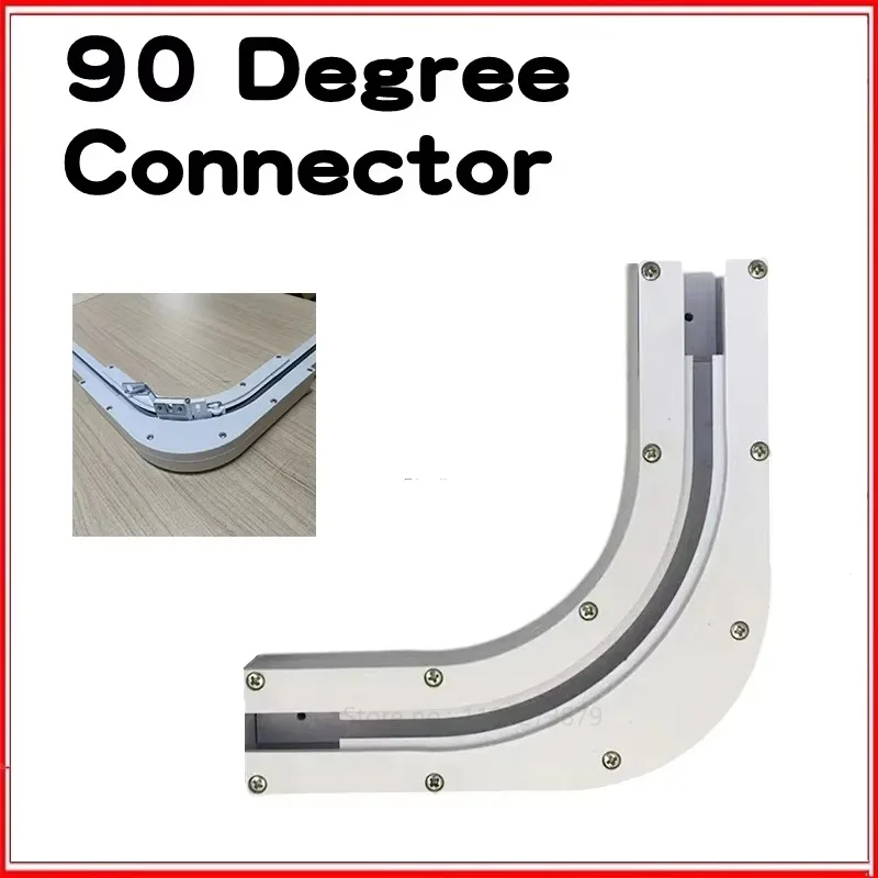 

90 degree Electric Curtain Track Rail Joint Bracket Connector For U Type and L Type window for Jialisi Track